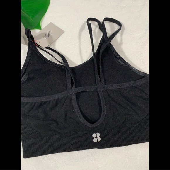 NWT $60 Sweaty Betty Brahma Bamboo Padded‎ Yoga Bra in Black [SZ XS ] - Picture 7 of 8